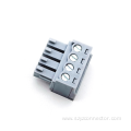Terminal block plug-in male seat grey
